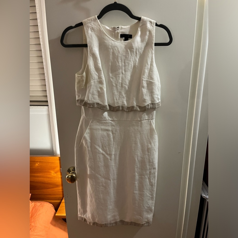 White linen dress.